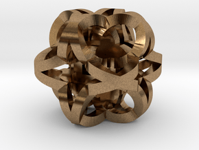 Celtic Knot Cube in Natural Brass