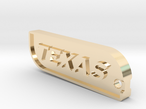 Dallas Texas Keychain in 14k Gold Plated Brass