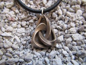 Valknut Triangle in Polished Bronzed Silver Steel