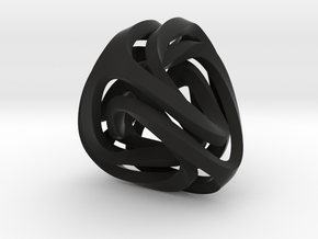 Intertwined Tetrahedra in Black Natural Versatile Plastic