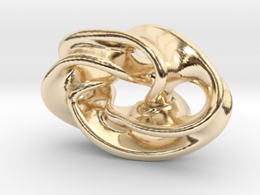Scherk Toroidal Warping in 14k Gold Plated Brass
