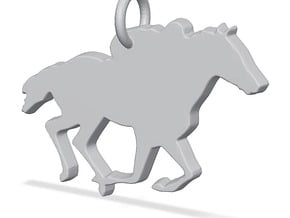 Horse Pendant in Tan Fine Detail Plastic