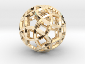 Rhombicosidodecahedron Pendant in 14K Yellow Gold
