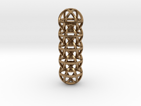 Cuboctahedron Chain in Natural Brass (Interlocking Parts)
