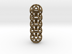 Cuboctahedron Chain in Natural Bronze (Interlocking Parts)