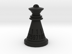 Chessdice (Solid) in Black Natural Versatile Plastic: d20