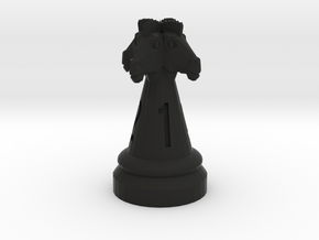 Chessdice (Solid) in Black Natural Versatile Plastic: d4