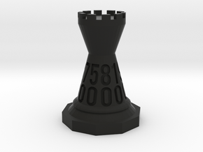 Chessdice (Solid) in Black Natural Versatile Plastic: d00