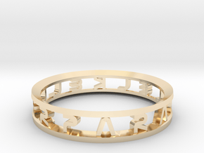 Parallelkeller Ring "Round'N'Round" Intense in 14k Gold Plated Brass
