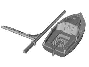 Nbat02 - Small boat in Tan Fine Detail Plastic