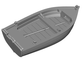 Nbat40 - Wooden smallboat in Tan Fine Detail Plastic