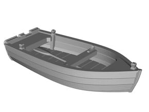 Nbat41 - Wooden smallboat in Tan Fine Detail Plastic