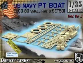 1/35 PT Boat Small Parts Set501 in Smooth Fine Detail Plastic