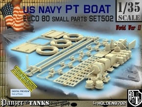 1/35 PT Boat Small Parts Set502 in Smooth Fine Detail Plastic