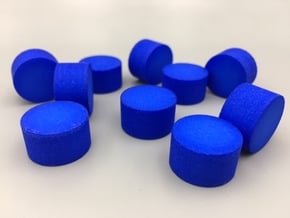 Cylindrical Coin Set - Ratio 1 : sqrt3 in Blue Processed Versatile Plastic