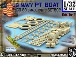 1/32 PT Boat Small Parts Set502 in Tan Fine Detail Plastic