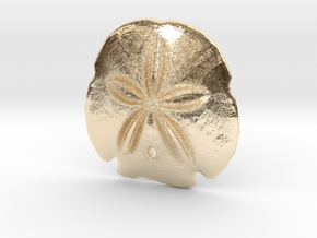Arrowhead Sand Dollar Pendant in 14k Gold Plated Brass