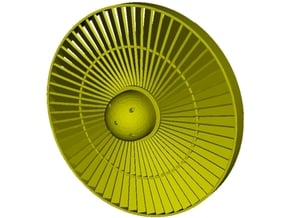 Ø19mm jet engine turbine fan A x 1 in Clear Ultra Fine Detail Plastic