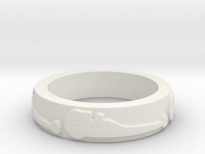 Dragster Ring Sizes 6-9.75 in White Natural Versatile Plastic: 6 / 51.5