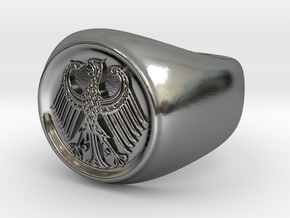 German Eagle Ring in Polished Silver
