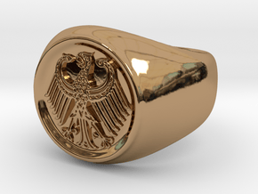 German Eagle Ring in Polished Brass