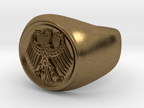 German Eagle Ring in Natural Bronze