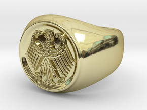 German Eagle Ring in 18K Gold Plated