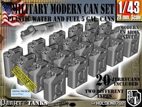 1/43 Military Fuel+Water Can Set401 in Tan Fine Detail Plastic