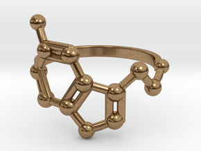 Serotonin (Happiness) Molecule Ring in Natural Brass: 6.5 / 52.75