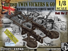 1/8 Twin Vickers K GO in Tan Fine Detail Plastic