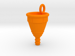 Menstrual Cup Pendant medium in Orange Processed Versatile Plastic