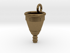 Menstrual Cup Pendant medium in Natural Bronze