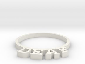 D&D Condition Ring, Deaf in White Natural Versatile Plastic