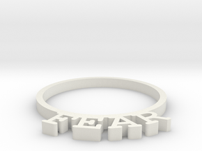 D&D Condition Ring, Fear in White Natural Versatile Plastic