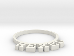 D&D Condition Ring, Hexed in White Natural Versatile Plastic