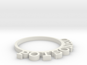 D&D Condition Ring, Poisoned in White Natural Versatile Plastic