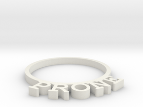 D&D Condition Ring, Prone in White Natural Versatile Plastic