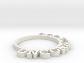 D&D Condition Ring, Unconscious in White Natural Versatile Plastic