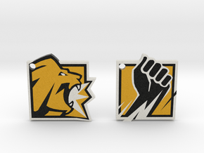 Lion and Finka Charms (Rainbow 6 Siege) in Full Color Sandstone