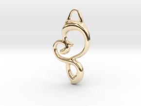 Twisted heart in 14K Yellow Gold