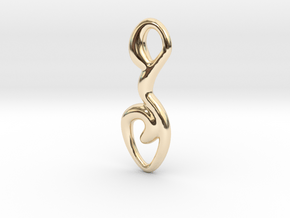 Curved line  in 14k Gold Plated Brass