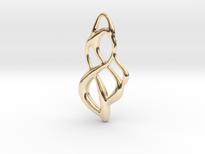 Crossing ways in 14k Gold Plated Brass