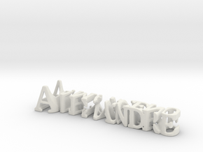 3dWordFlip: Alexandre/Damasceno in White Natural Versatile Plastic