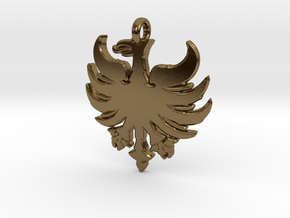 Heerlen stadsvlag logo 4cm x in Polished Bronze