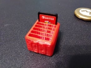 6-Game Nintendo Switch Cartridge Case in Red Processed Versatile Plastic