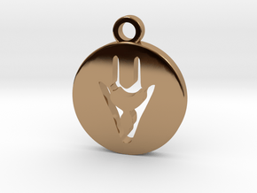 FFXIV Dragoon (DRG) Pendant in Polished Brass