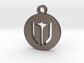 FFXIV Paladin (PLD) Pendant in Polished Bronzed Silver Steel