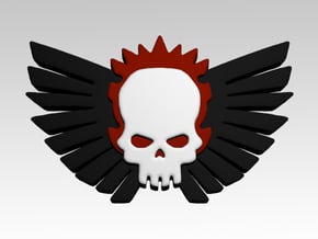 Skull & Wings 1 Shoulder Icons x50 in Tan Fine Detail Plastic