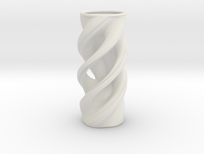 Vase 032318b in White Natural Versatile Plastic