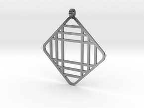 Grid 1 - Pendant in Polished Silver